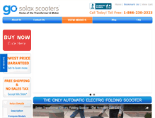 Tablet Screenshot of gosolaxscooters.com